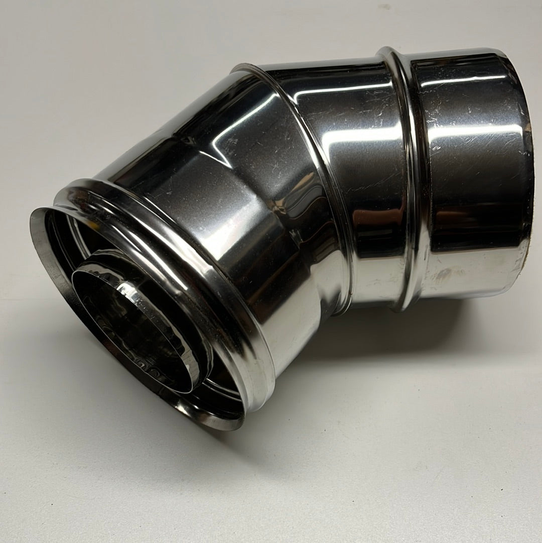 Dubbelwandig Inox Bochten 80mm