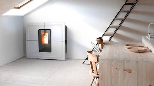 Thermorossi Pelletkachel Slimquadro 11 Style Thermocomfort Maiolica