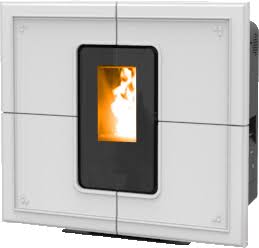 Thermorossi Pelletkachel Slimquadro 11 Style Thermocomfort Maiolica