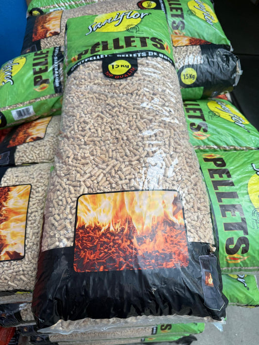 Houtpellets uit 100% zuiver A-kwaliteit dennenstamhout 15 Kg